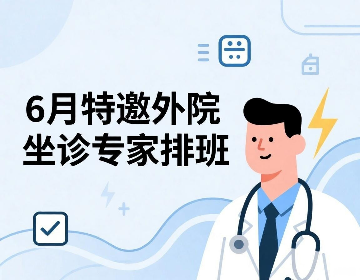 6月特邀外院坐诊专家排班